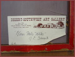Old gallery label on reverse.